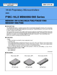 Datasheet MB90561 manufacturer Fujitsu